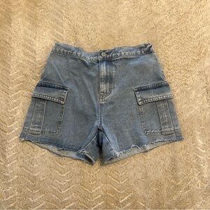 Denim Blue Women's Cargo Shorts